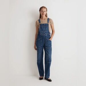 Denim Oversized Carpenter Overalls in Copley Wash size M